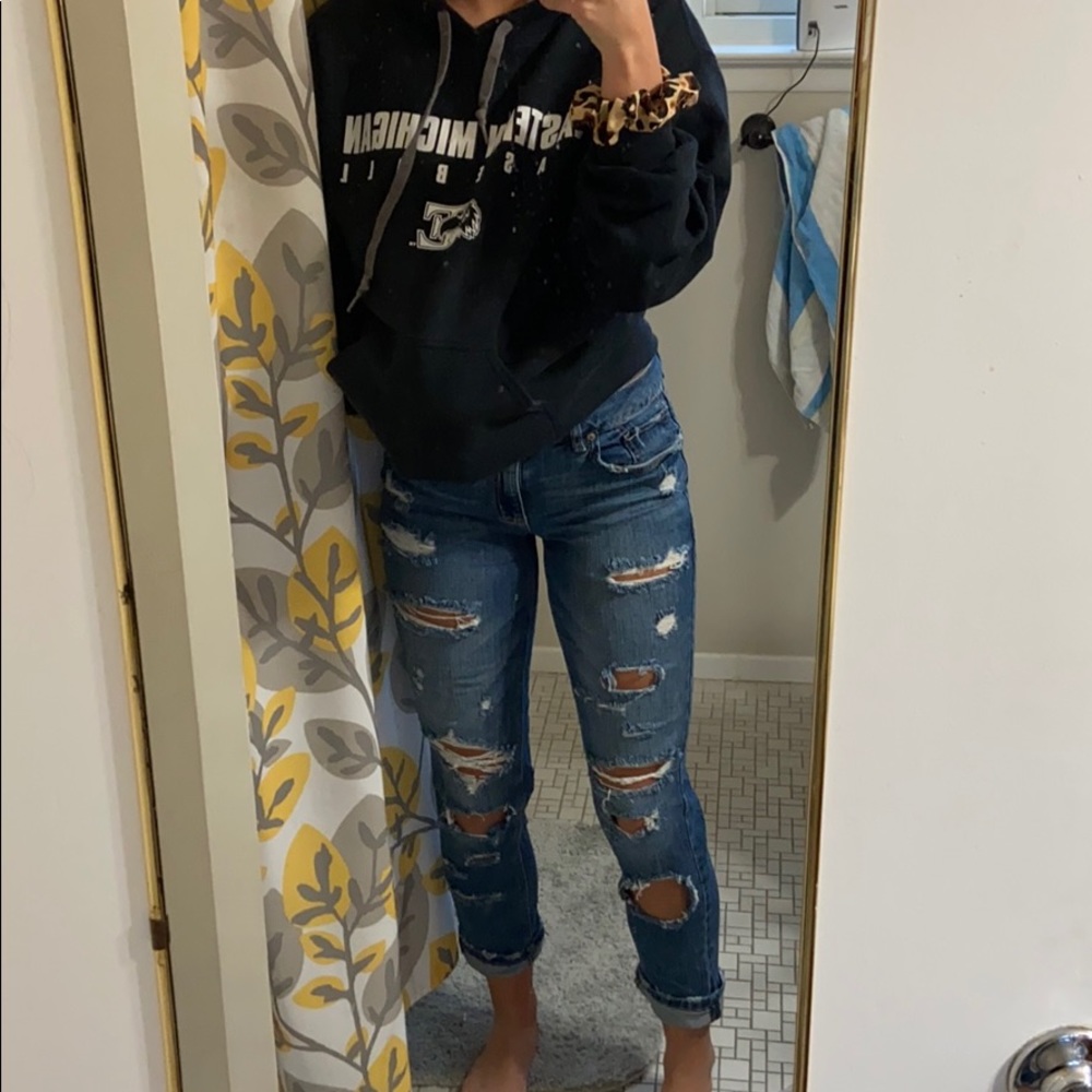 Garage ripped mom jeans